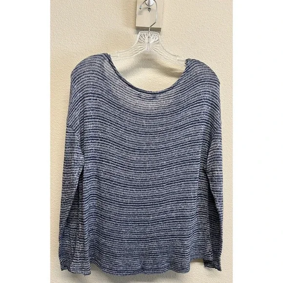Brandy Melville Blue Stripe Wool Blend Long Sleeve Sweater Womens One Size - Picture 3 of 8